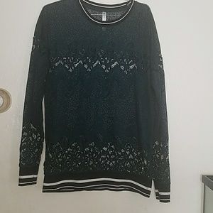 Workout Dark green Mesh sweater